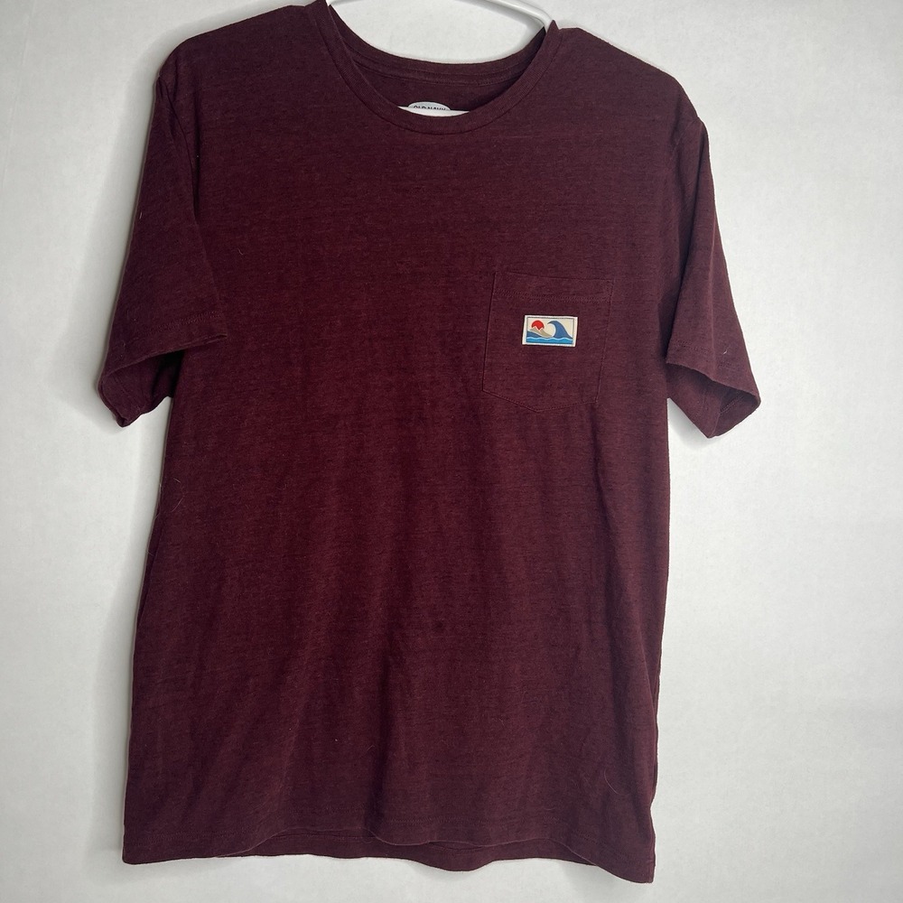 Old Navy Men's‎ Maroon Black Soft Washed Short Sleeve Crew Neck T-Shirt M Surf